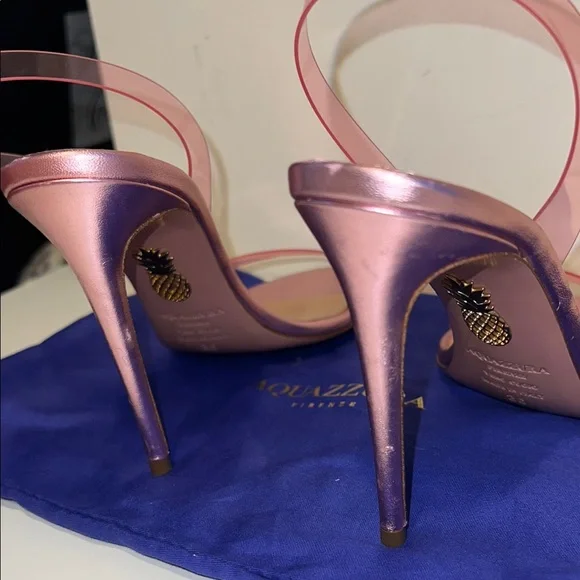 Aquazzura So Nude Plexi Sandal - Pink - Picture 4 of 6